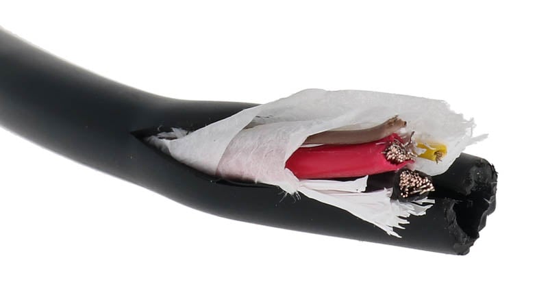 An example of a multiconductor cable with a filler members added