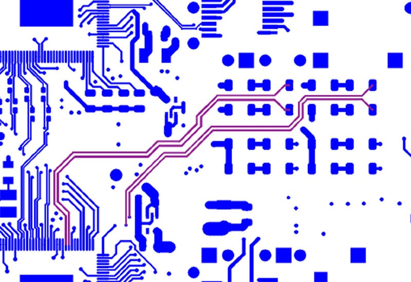 Examples of differential pair-controlled impedance circuit structures