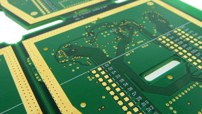 PCB with trace and space less than 0.005 mils