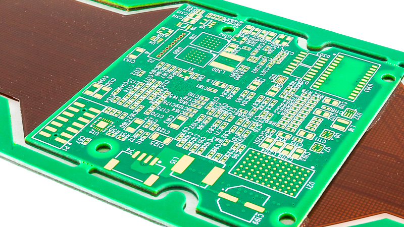 Example of a rigid-flex printed circuit board
