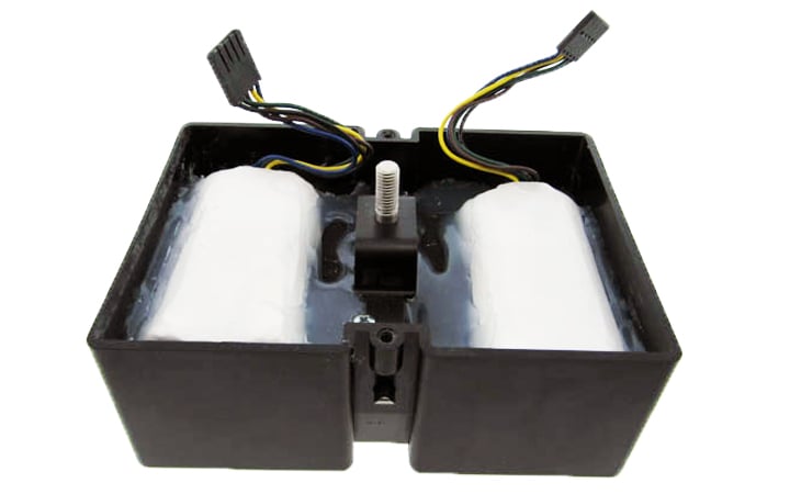 Ruggedized battery enclosed and potted for industrial use