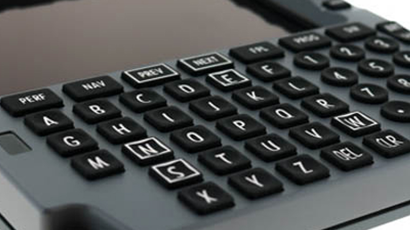 User interface assembly designed with hard keys