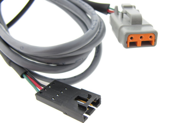 Multiconductor cable with connector termination.